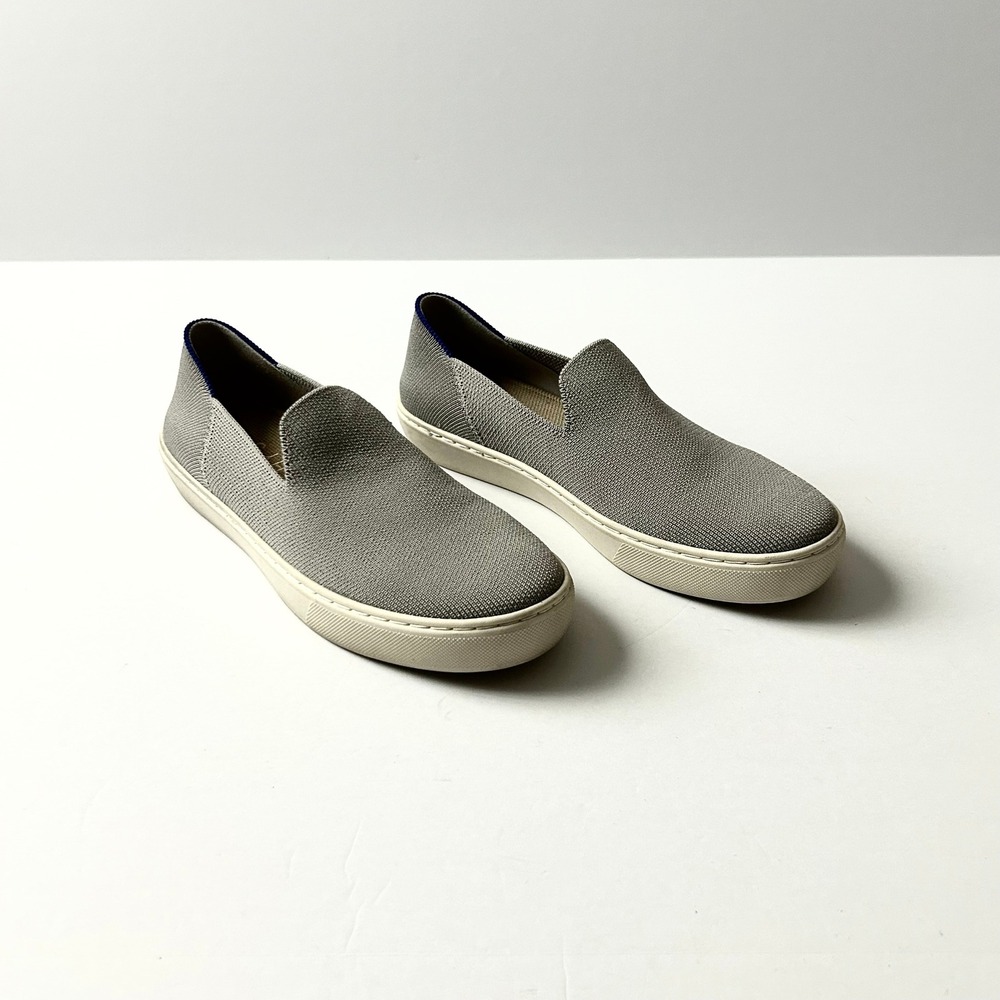 Rothy's The Sneaker Grey Knit Slip On Shoes Sustainable Size 7
